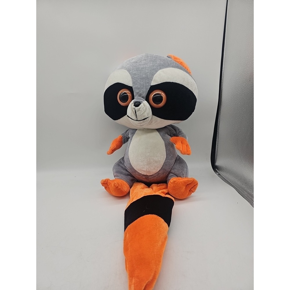 RASCAL RACCOON PLUSH STUFFED ANIMAL The Toy Factory 13" Orange Black White